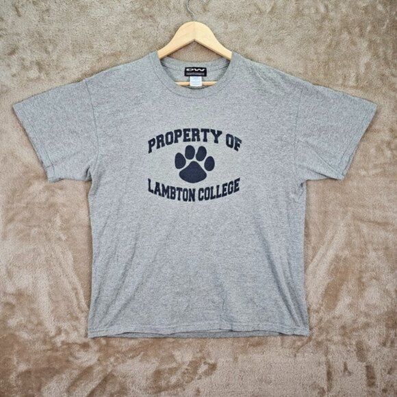 Fire Rescue Mens T-Shirt Size L Gray Property Of Lambton College Short Sleeve - Picture 4 of 10